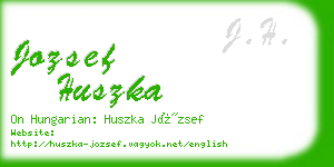 jozsef huszka business card